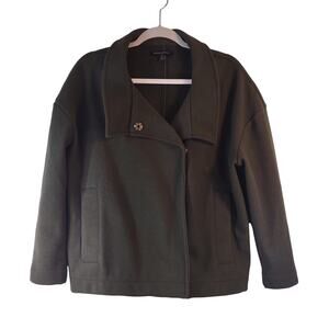 Banana Republic Fleece Button up Jacket with Large Collar, Size MP